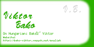 viktor bako business card